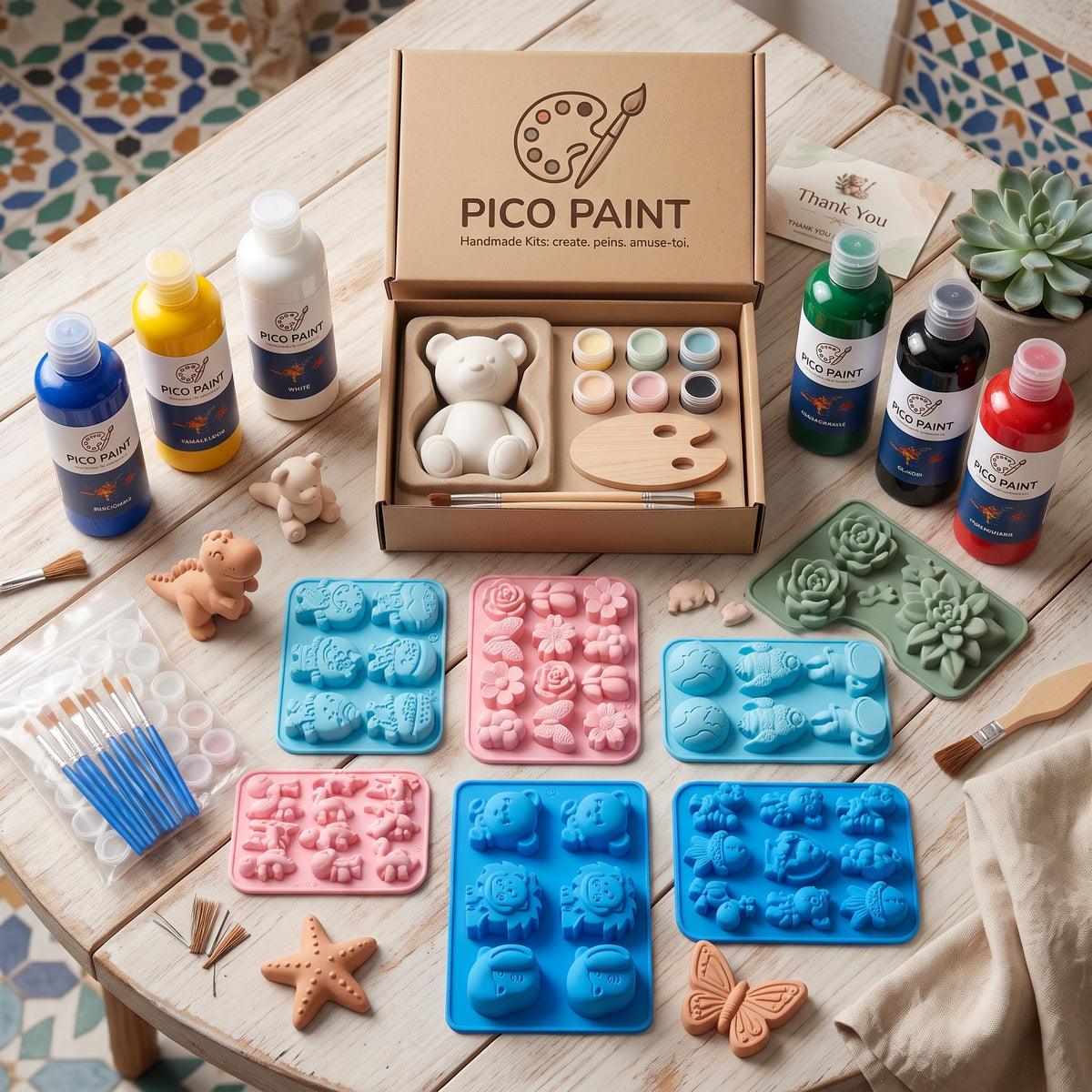 Kit Pets & Friends – 6 Figurines d'Animaux à peindre