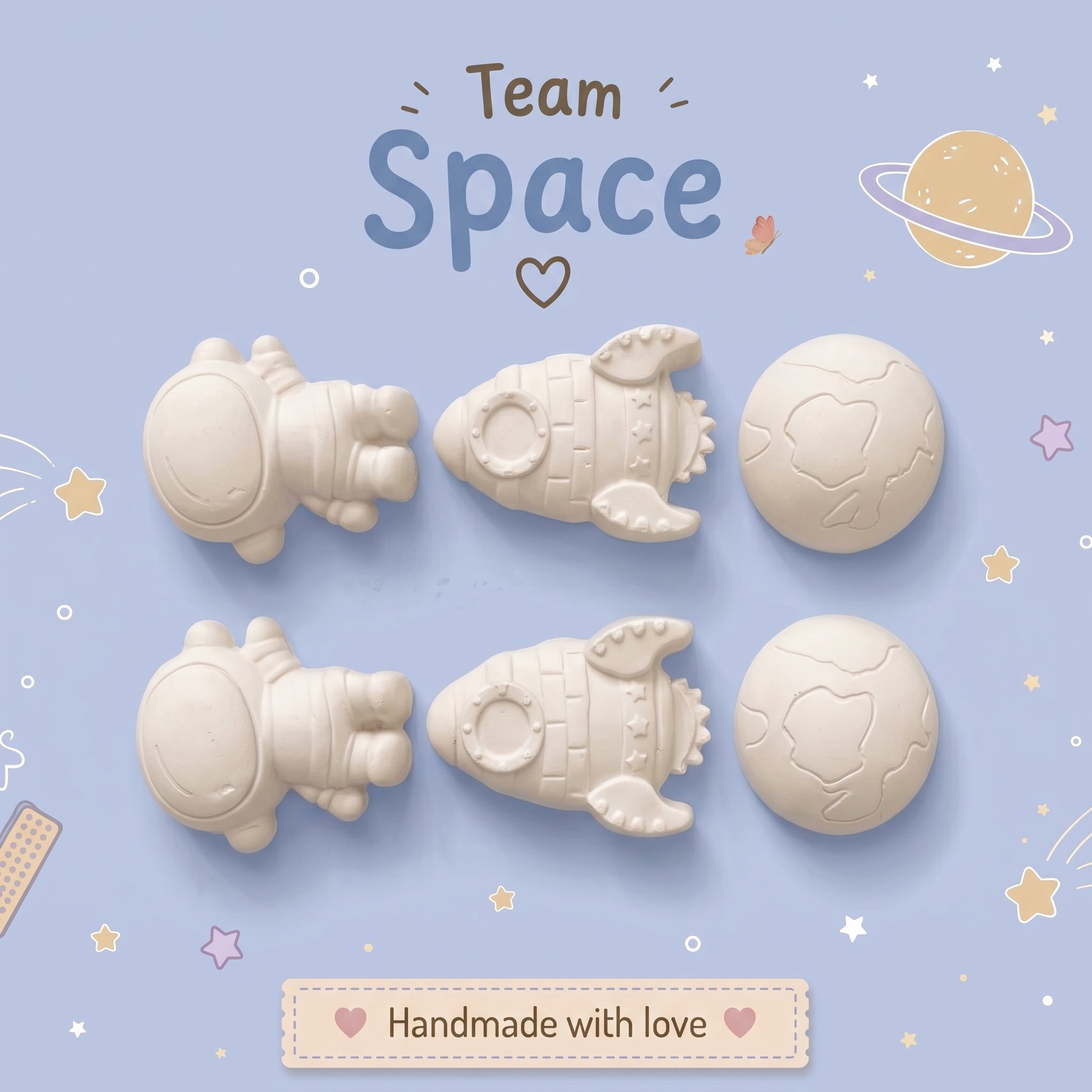 Kit Space Adventure – 6 Figurines Spatiales à peindre