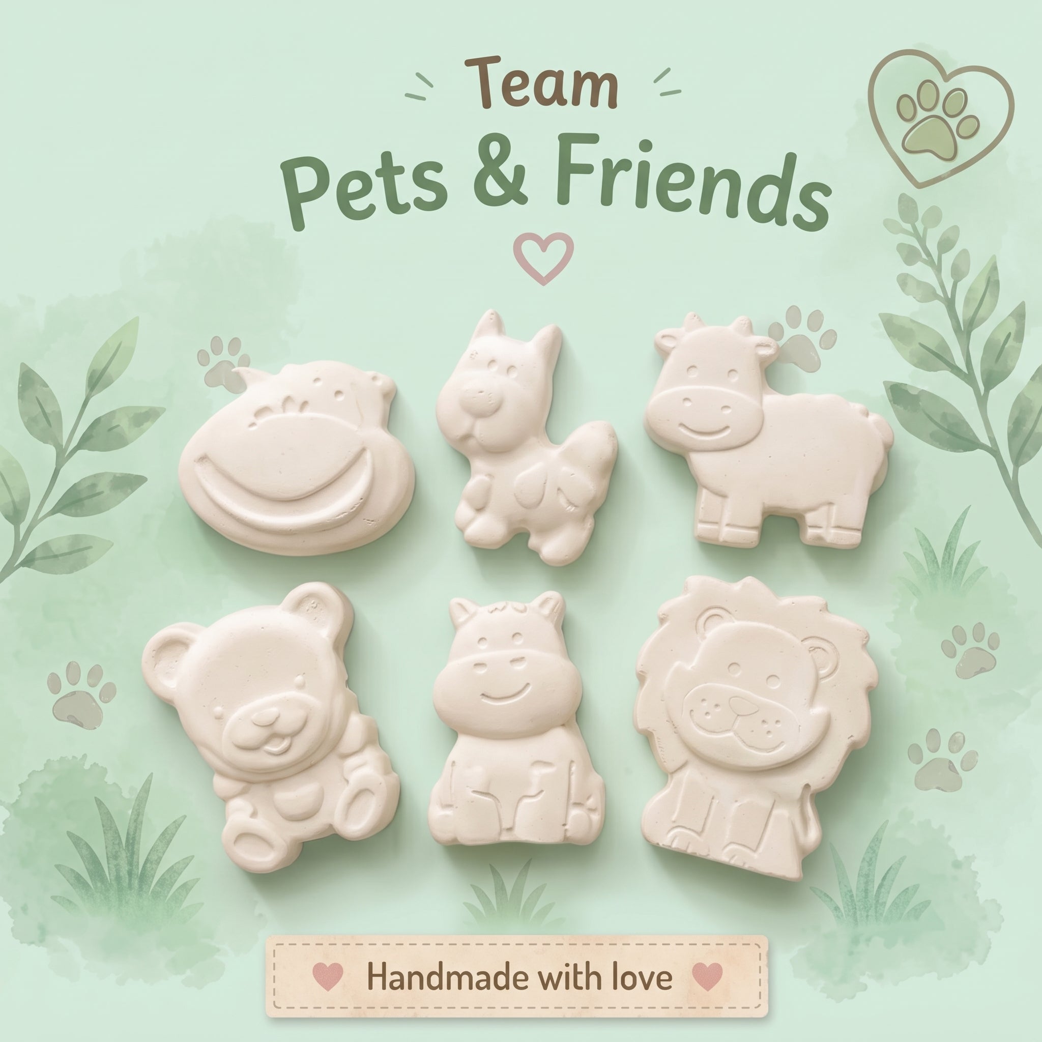 Kit Pets & Friends – 6 Figurines d'Animaux à peindre