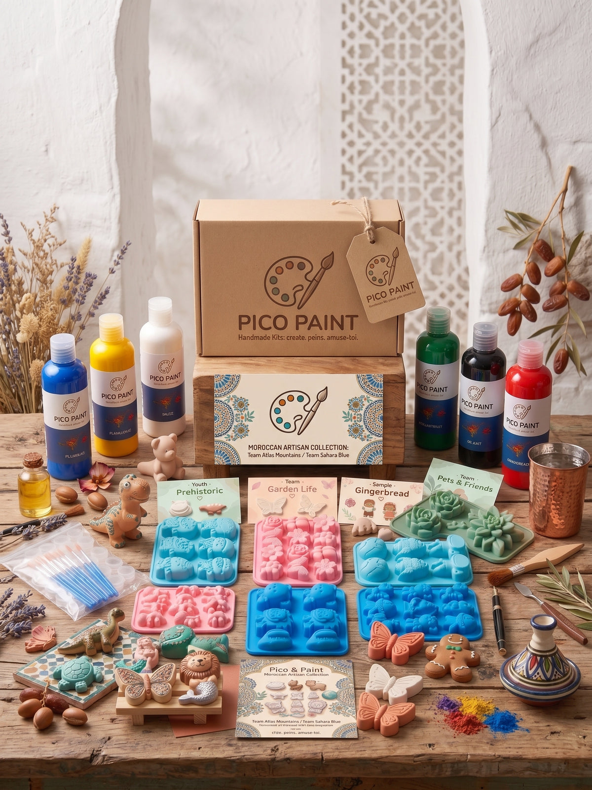 Kit Gingerbread – 6 Figurines de Noël à peindre